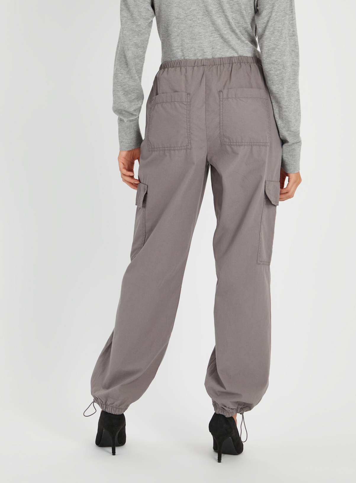 Light Grey Parachute Trousers  12 - Image 4